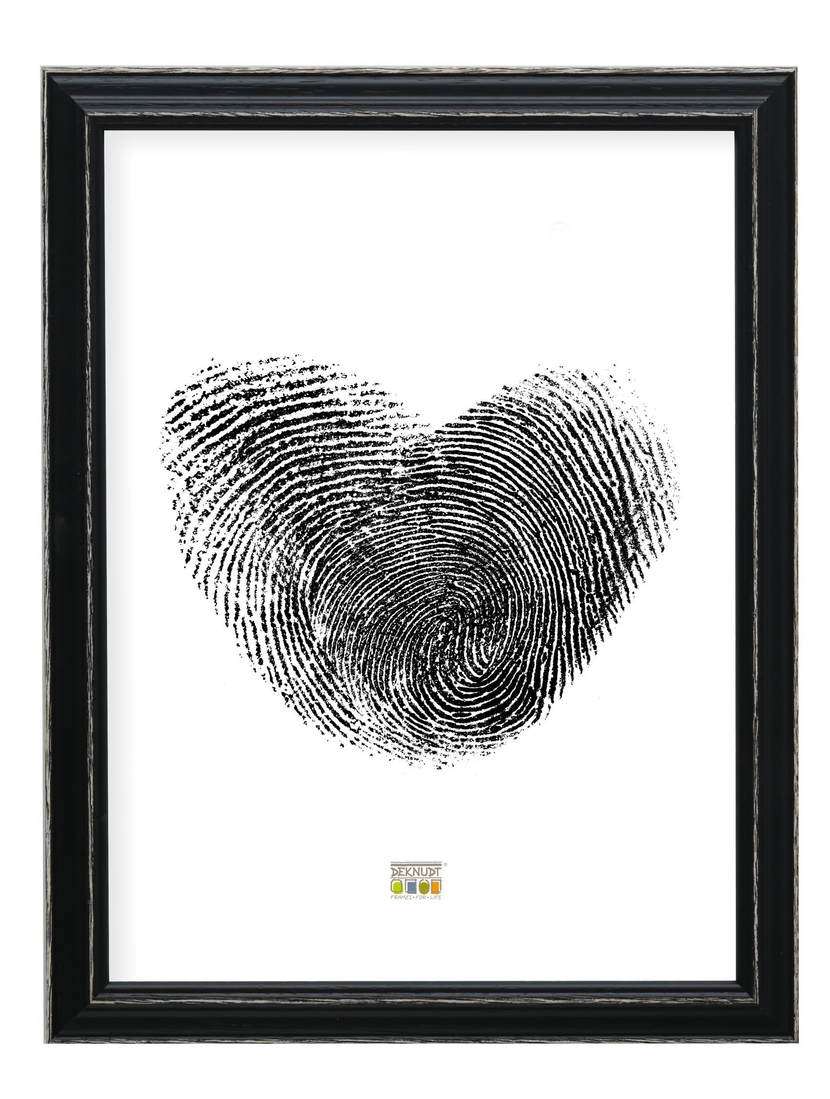 Basic, zwart met bies, hout S221F2 