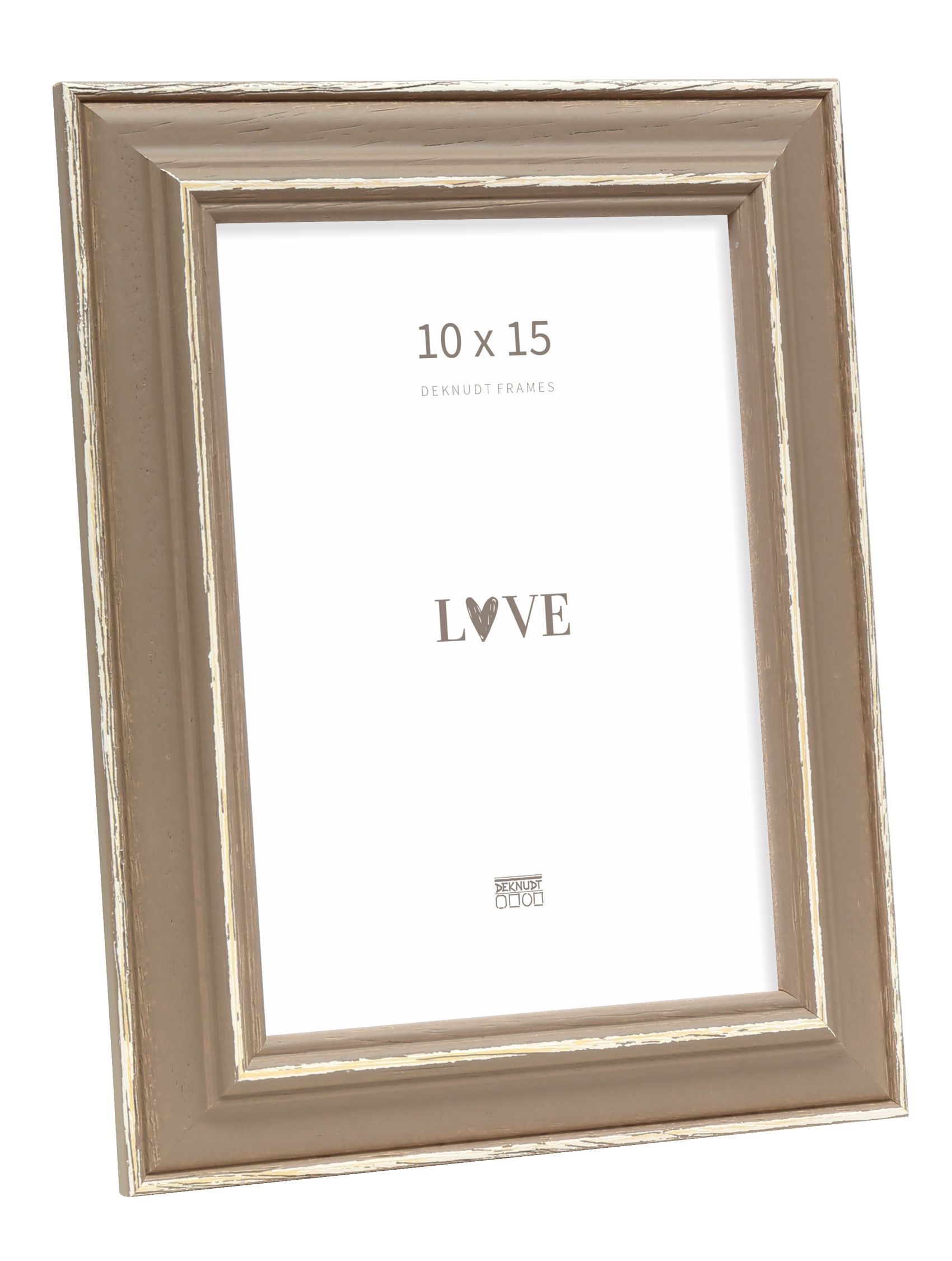 Basic, beige met bies, hout S221F3 