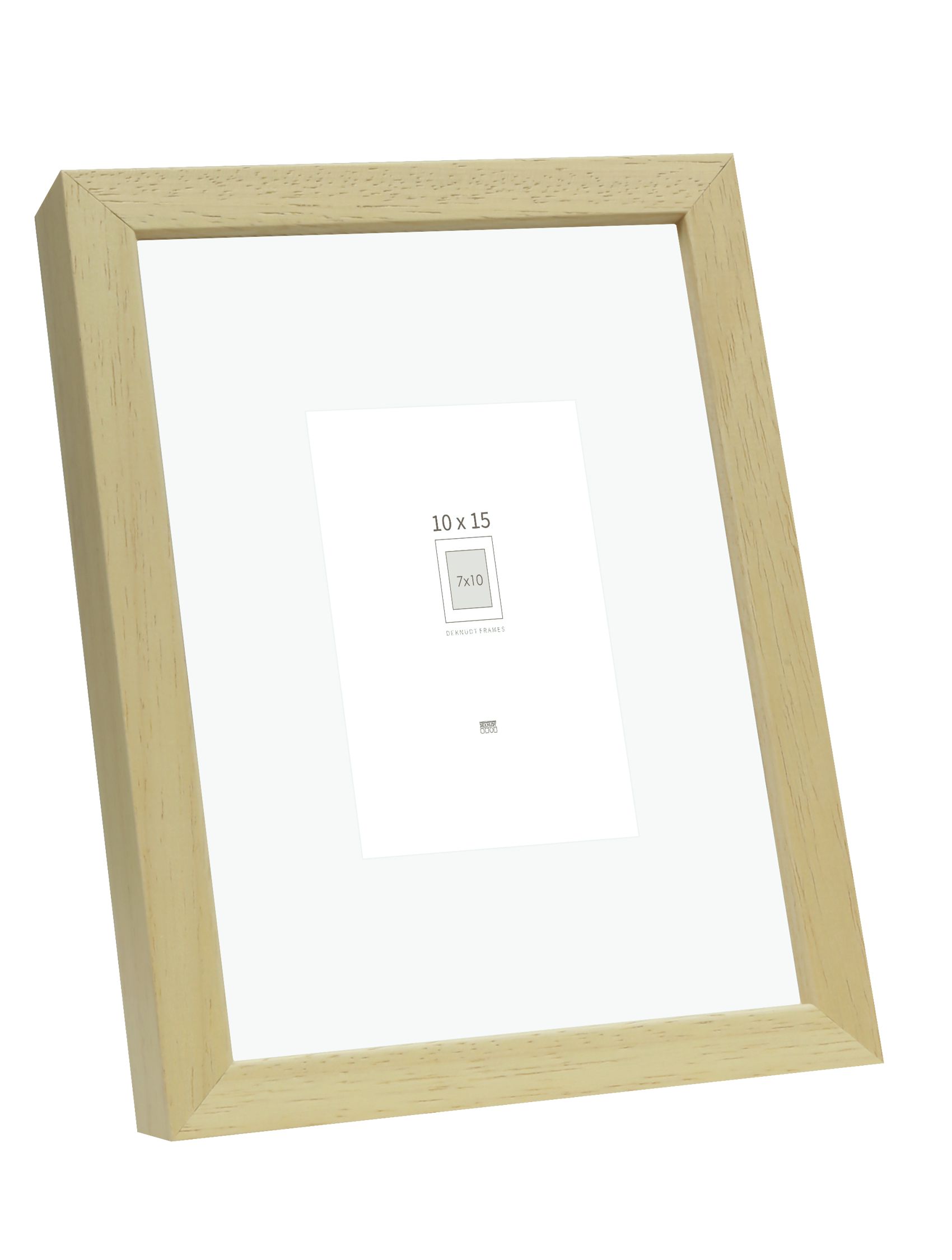 Fotokader in blank hout met passe-partout S223H1 