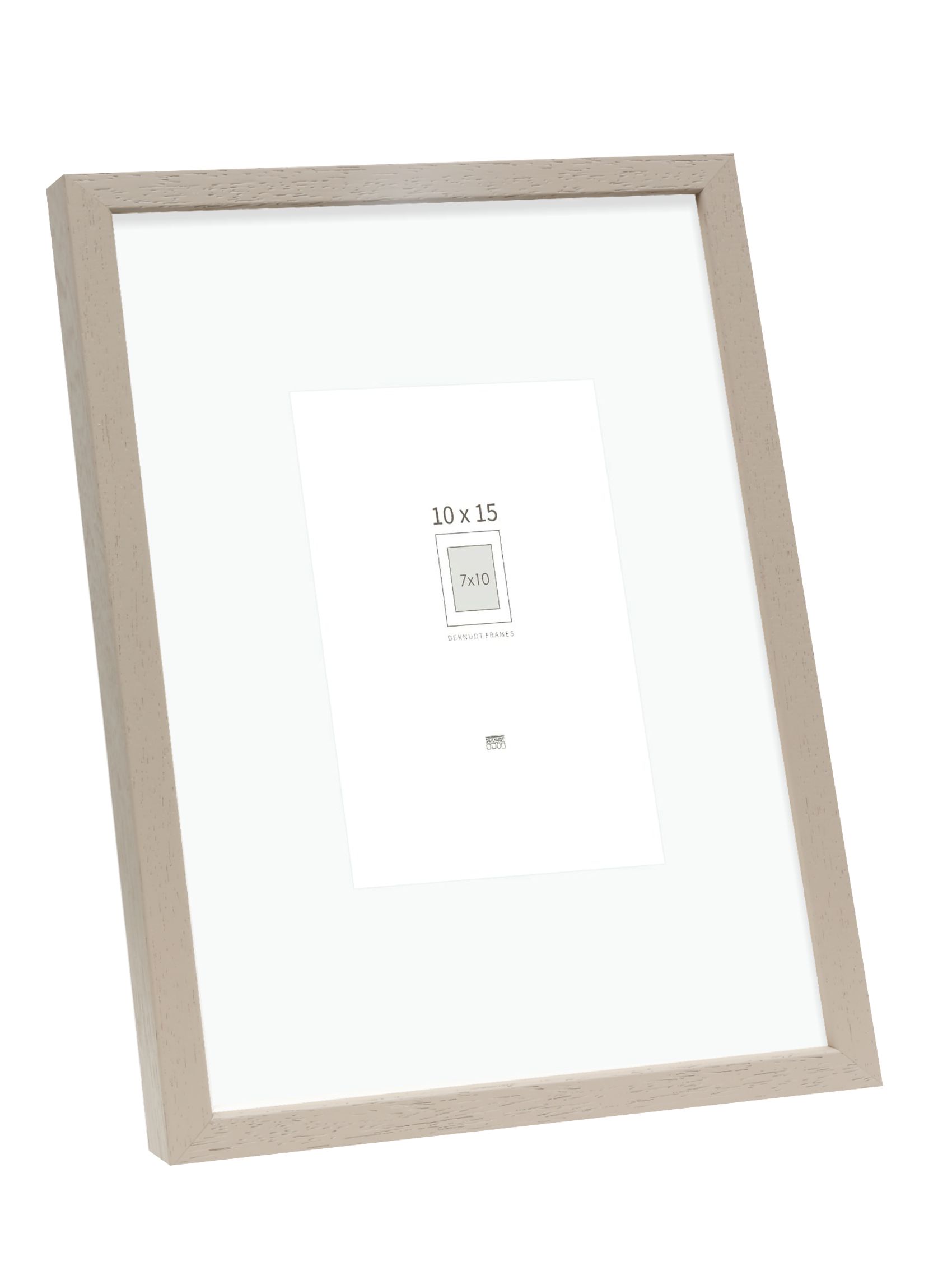 Basic, taupe hoog profiel in hout met passepartout S223K7 