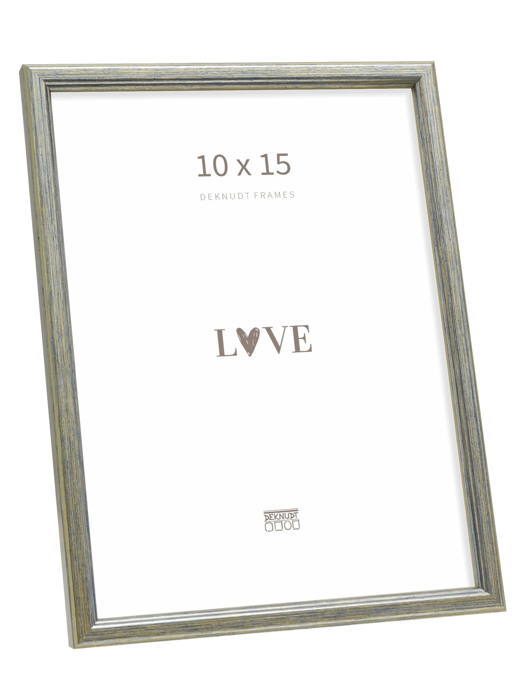 Zilverkleurige houten fotokader S236D1 
