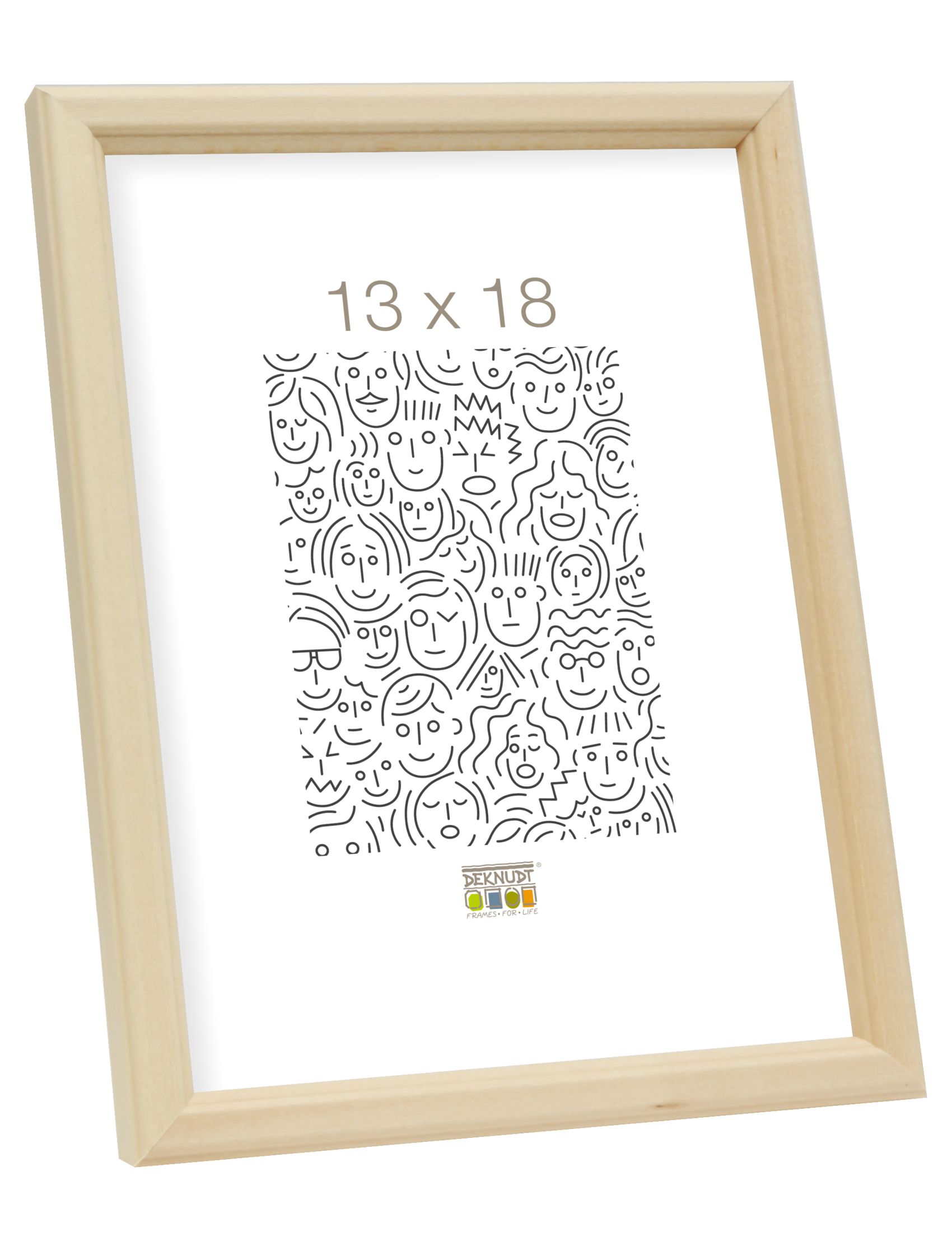 Naturelkleurige houten fotokader S236H1 