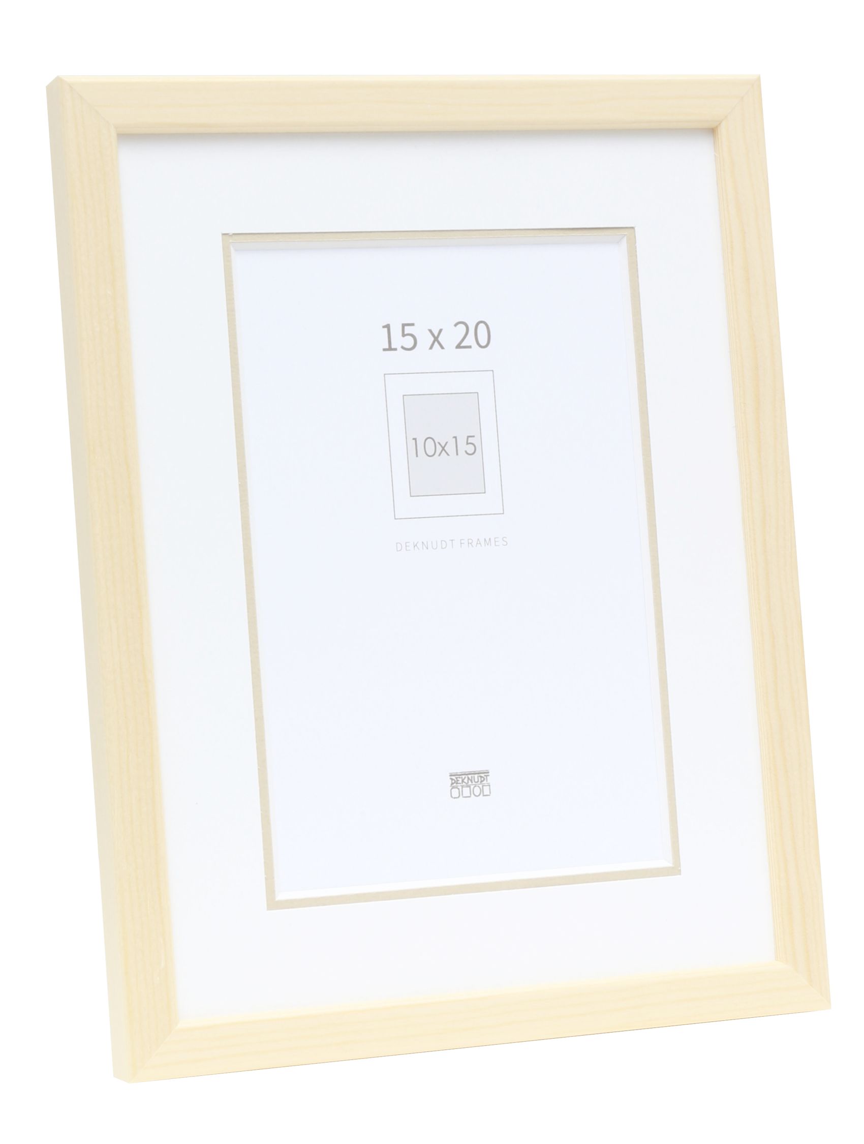 Fotokader in naturelle houtkleur met passe-partout S41JH1 P1