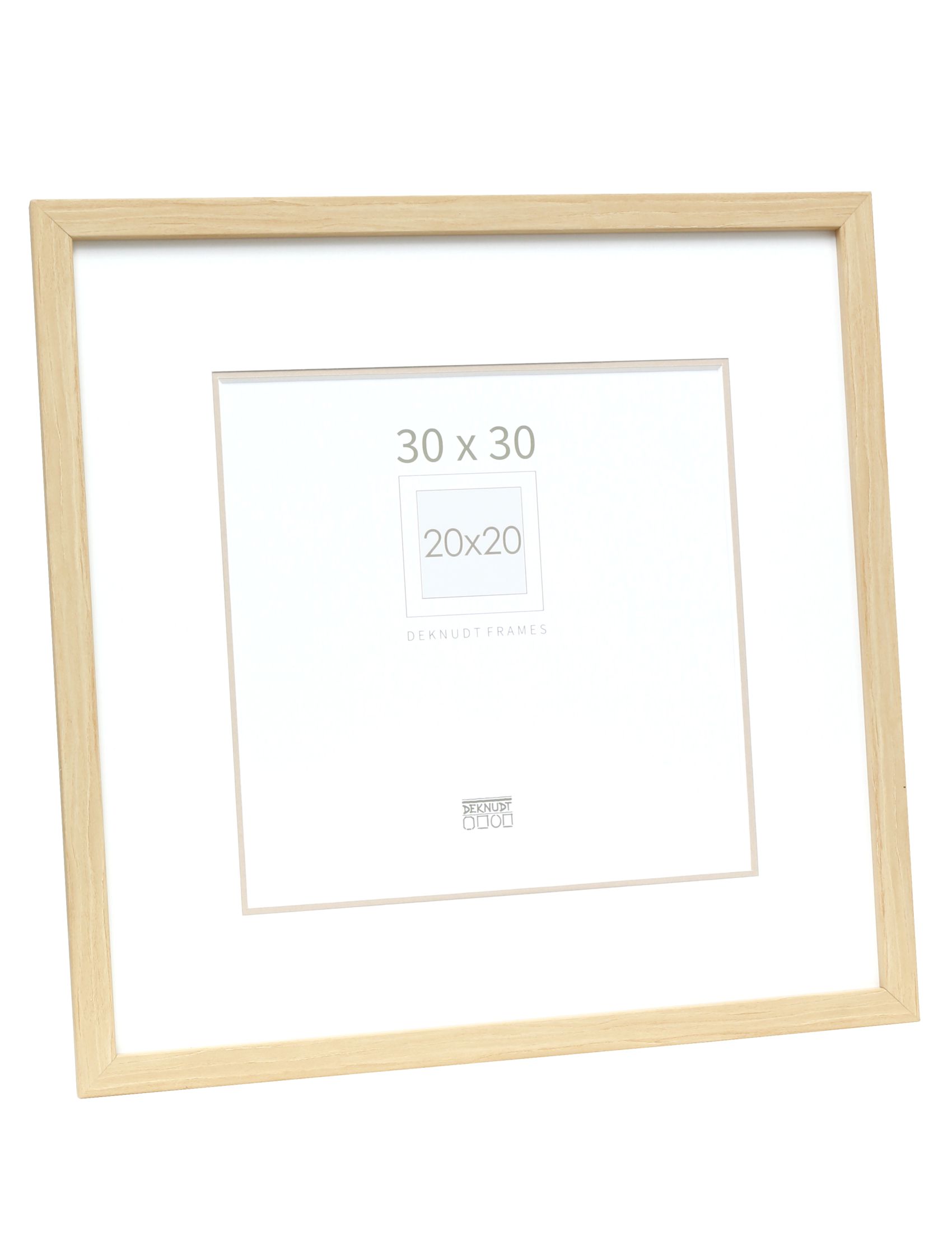 Fotokader in naturelle houtkleur met passe-partout S43AH1 P1