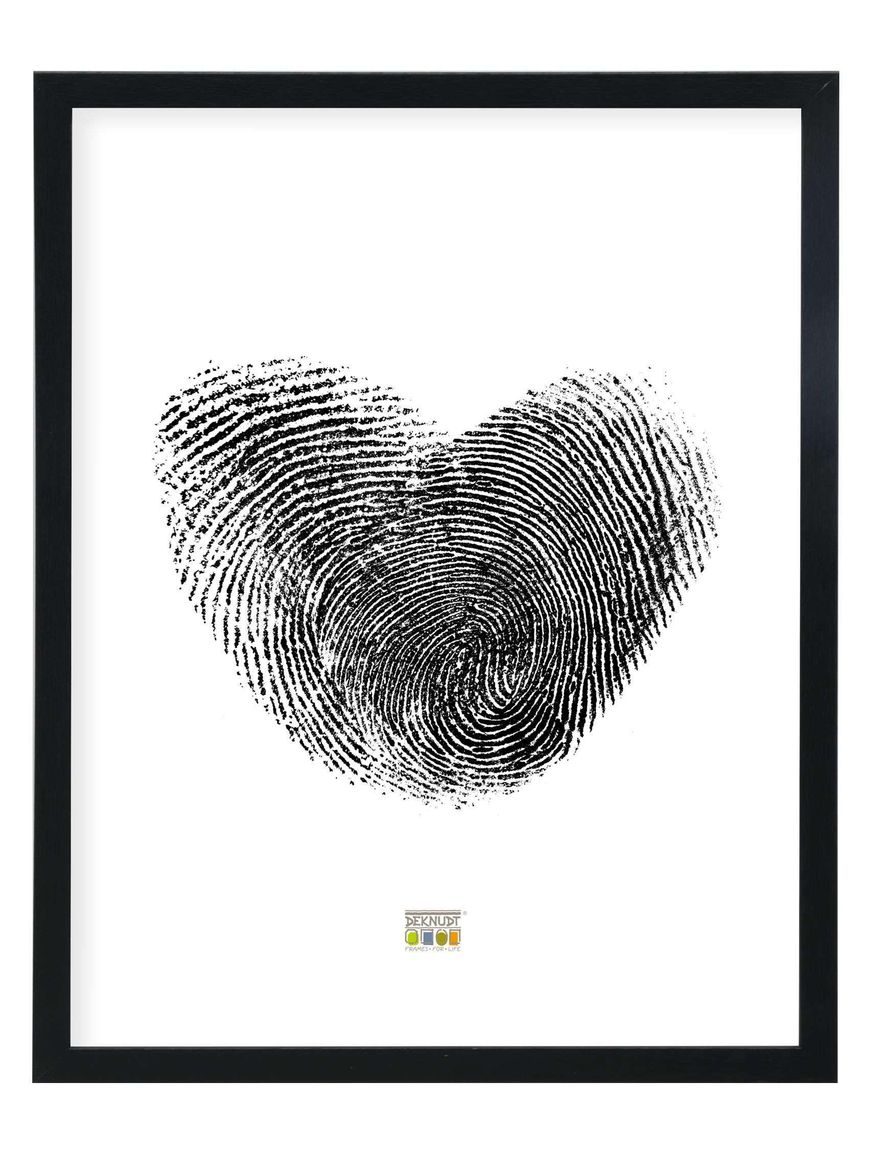 Fotokader zwart met wit, hout S43AL2 