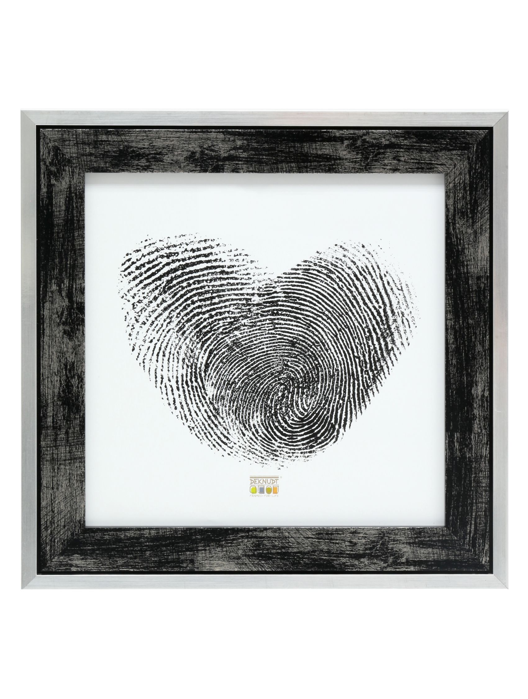 Fotokader hout, zwart met zilverrand, smalle versie van S877E2 S43RE2 