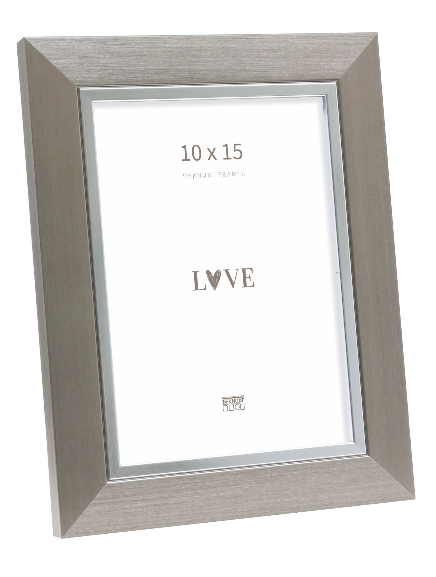 Fotokader in mat zilver met zilverbies S45VD1 