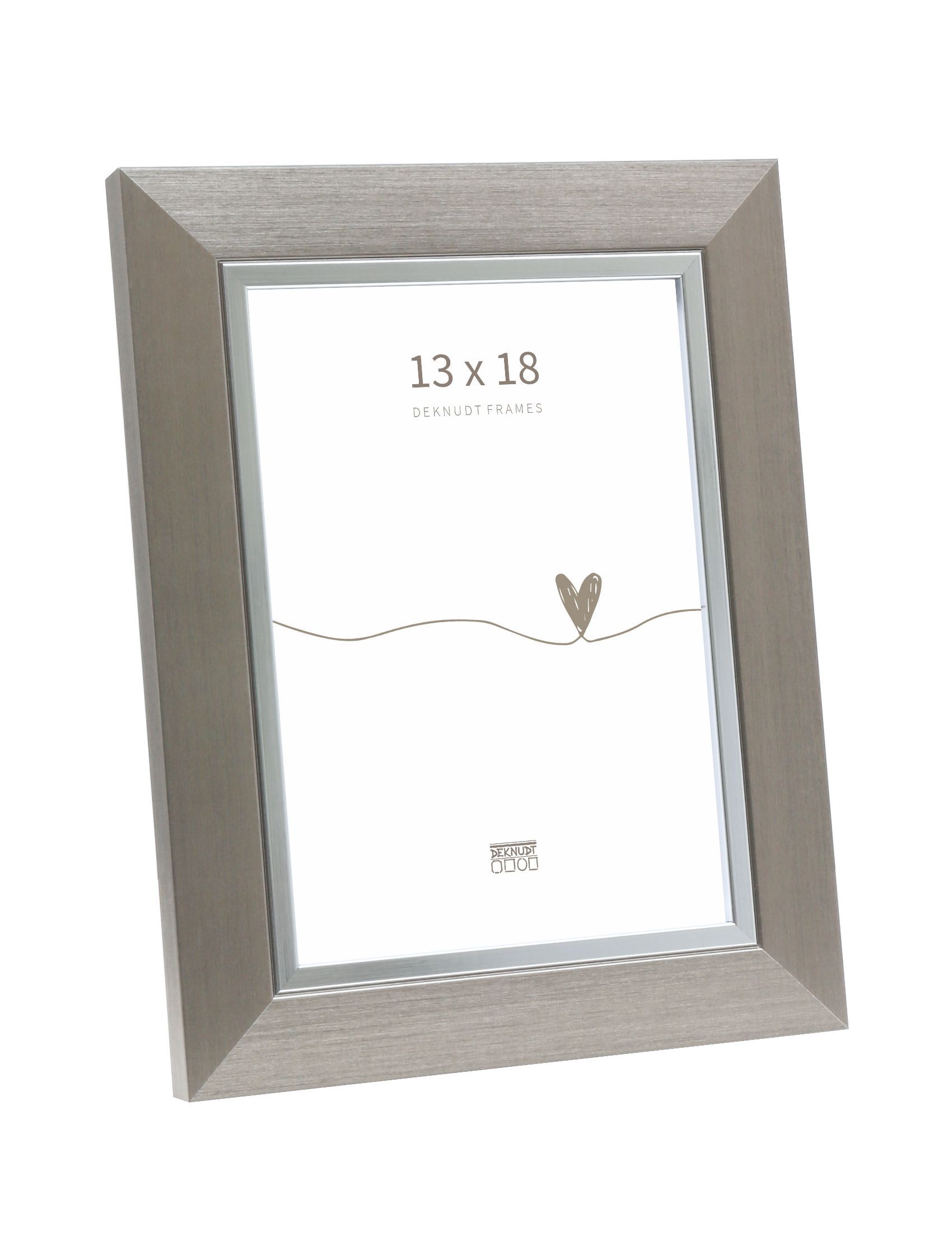 Fotokader in mat zilver met zilverbies | mat glas S45VD1 AR