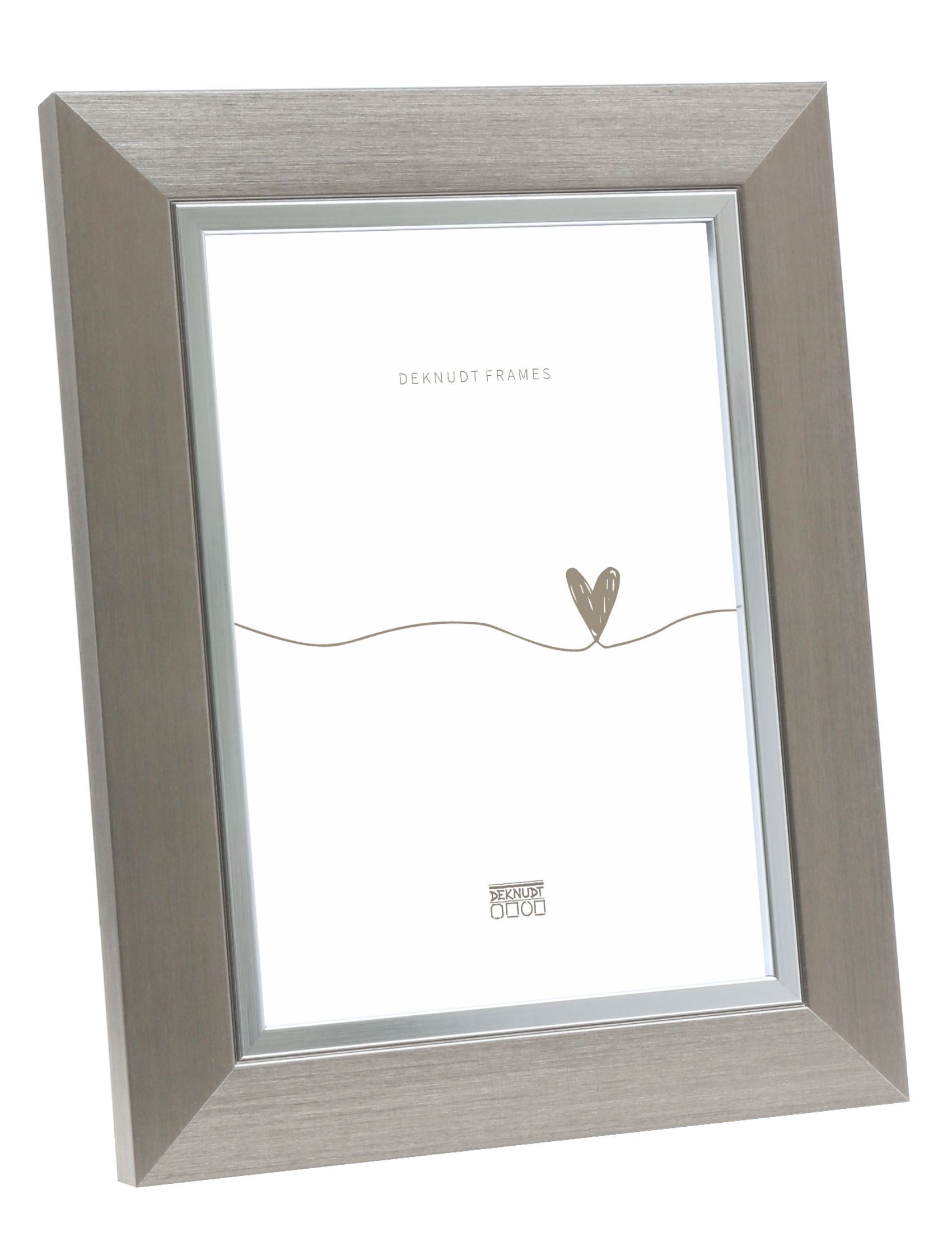 Fotokader in mat zilver met zilverbies | mat glas S45VD1 AR
