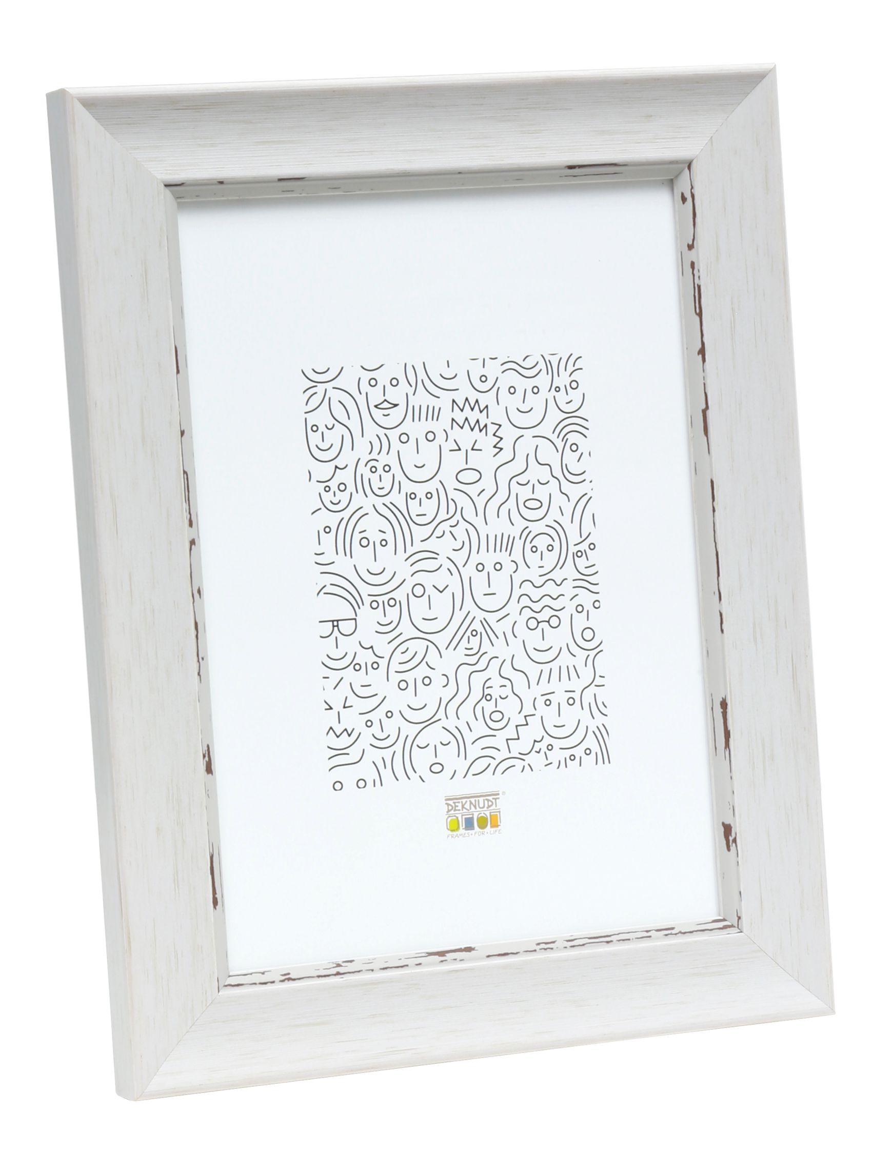 fotokader wit geschilderd met biesje, kunststof S45WF1 