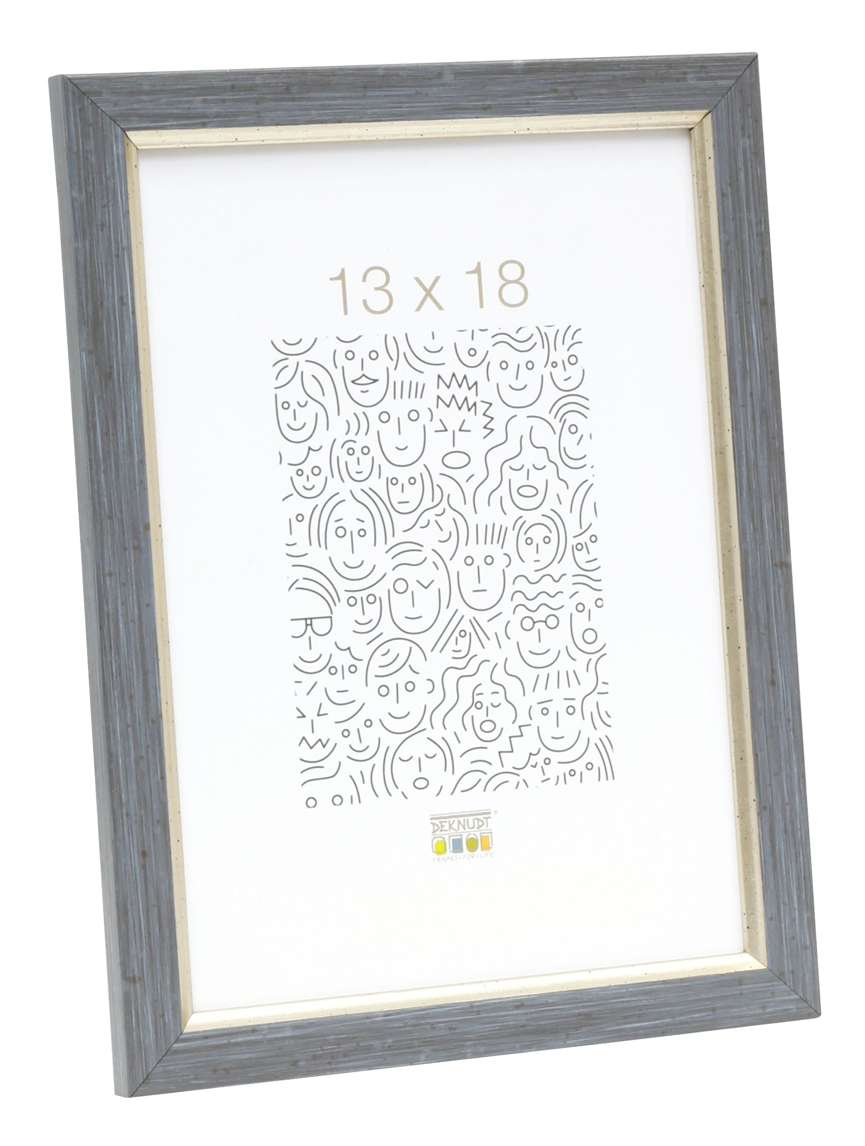 fotokader grijsblauw geschilderd kunststof S46AF7 