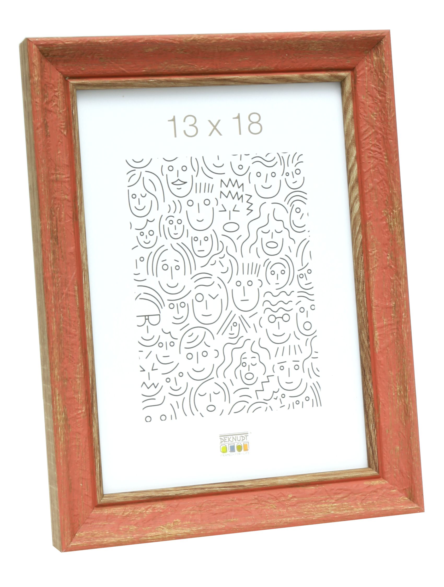 Fotokader in een verweerde look in oud-roze S46TG4 