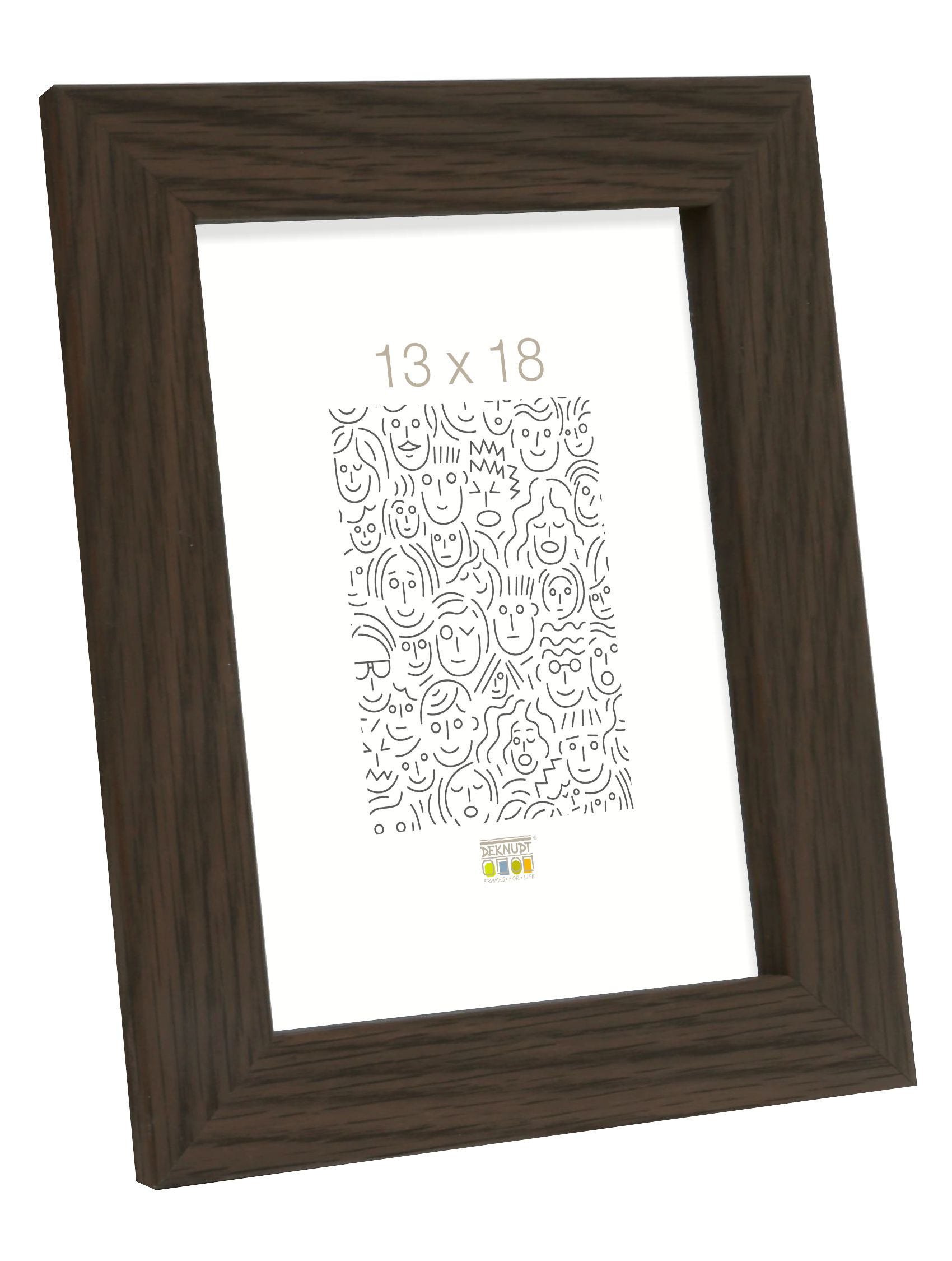 Fotokader afgewerkt in een donkerbruine houtkleur S49BH2 