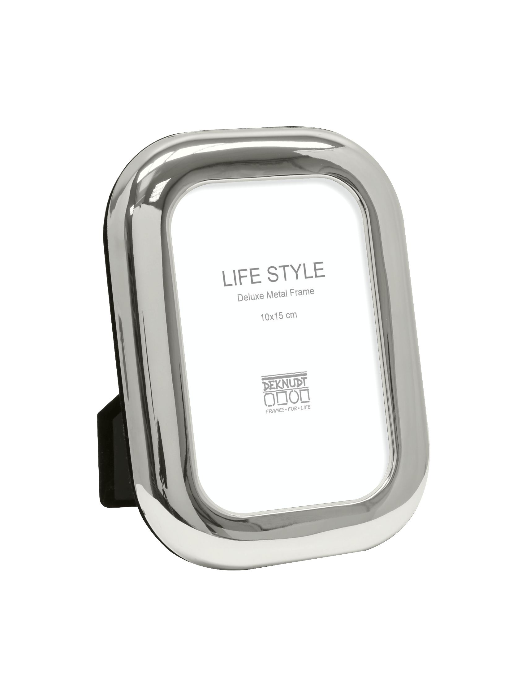 Metalen fotokader met brede rand in glanzende zilverkleur S57MT1 