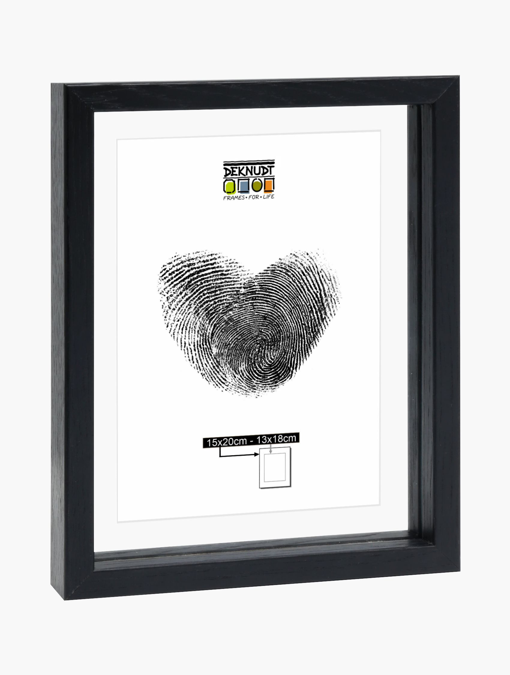 Glaskader met rand in zwarte kleur voor een zwevend effect S68SG2 