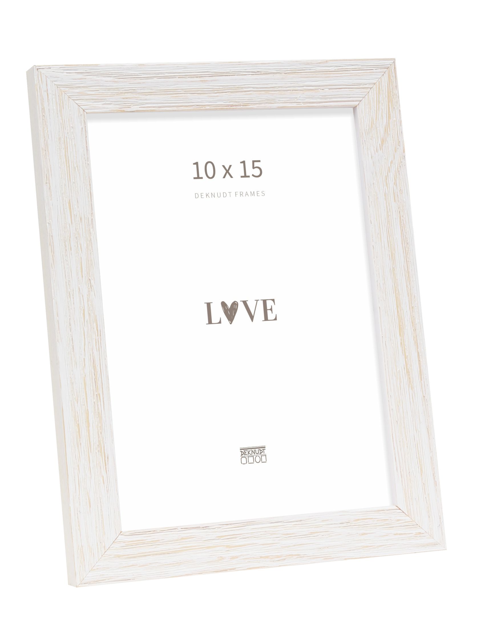 Witte fotokader in verweerd hout S68VF1 