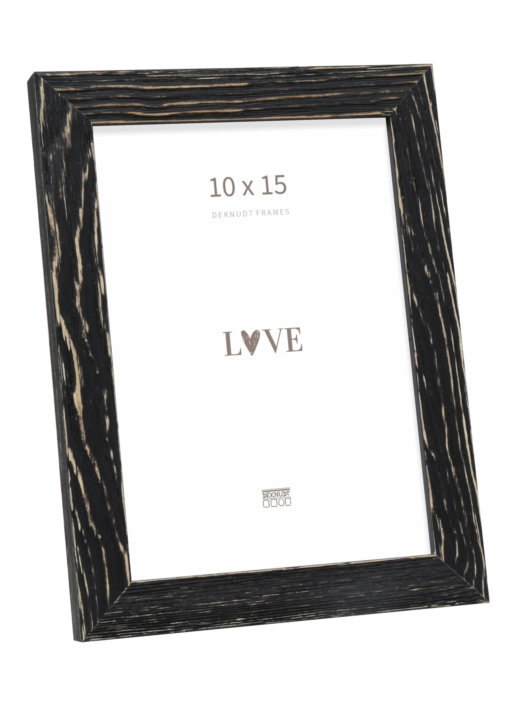 Zwarte fotokader in verweerd hout S68VF2 