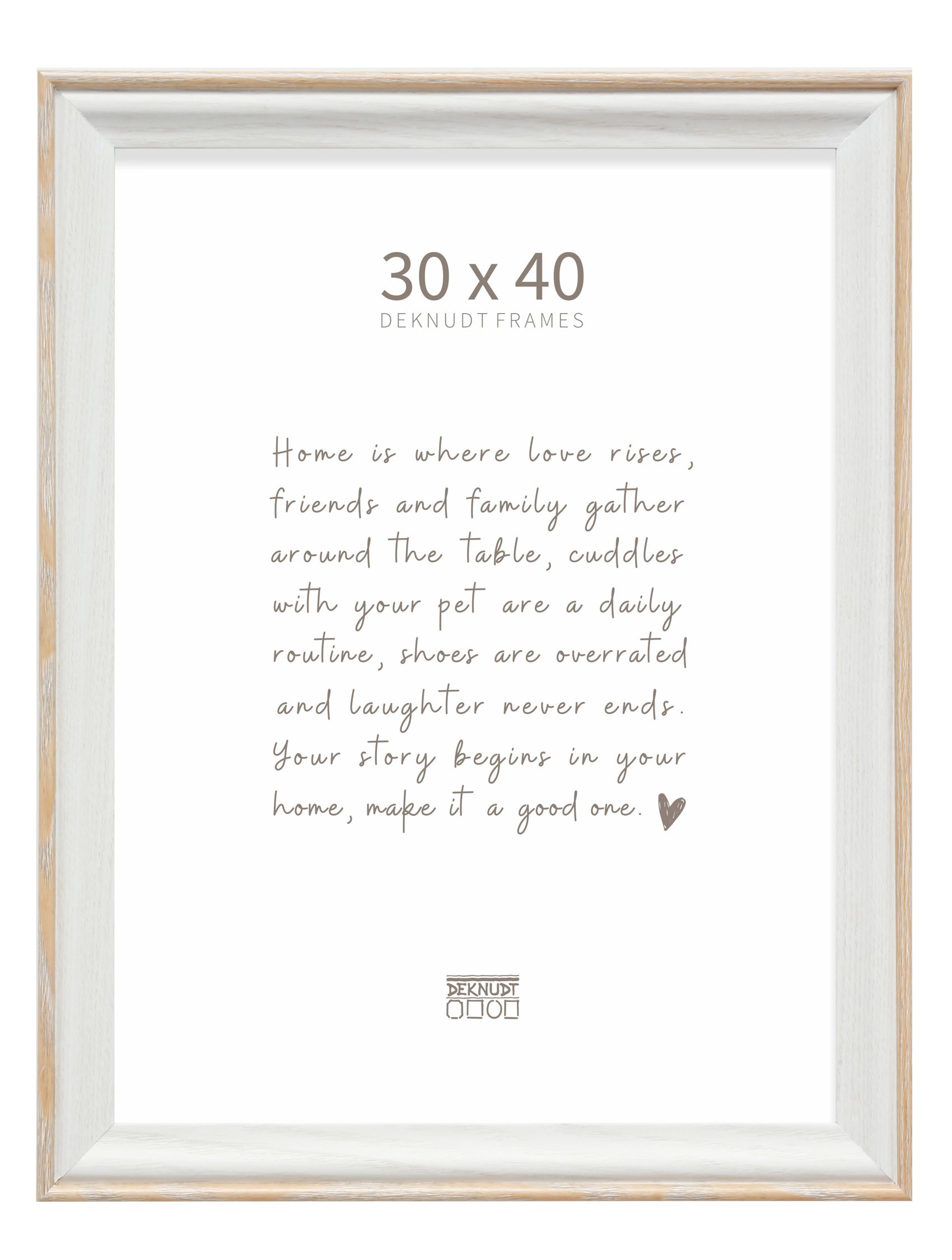 Fotokader in wit met naturel biesje S68VG1 