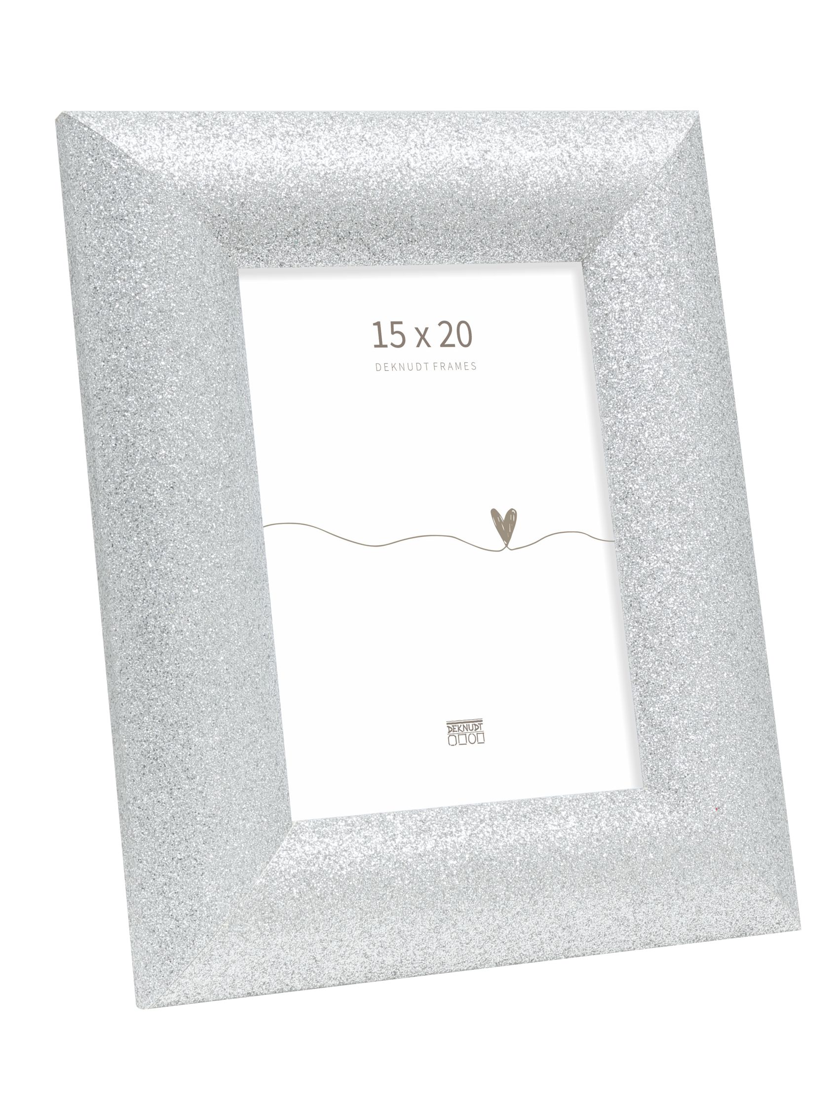Fotokader in zilverkleur met glittereffect S97DD7 