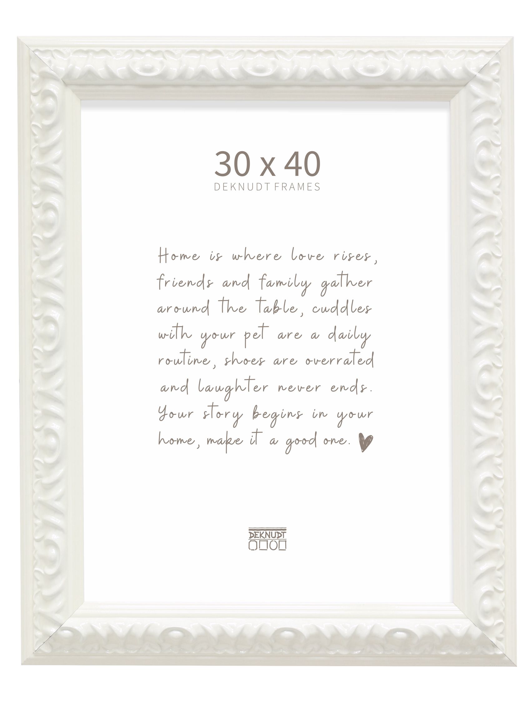 Brede fotokader in wit gelakte retro stijl S996K1 