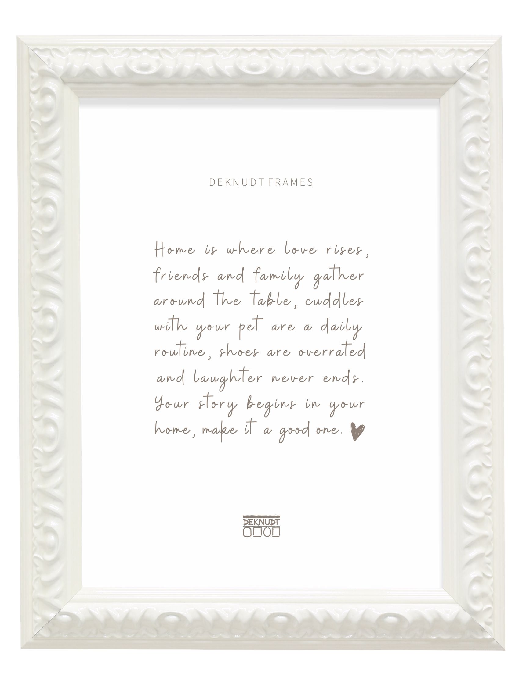 Brede fotokader in wit gelakte retro stijl S996K1