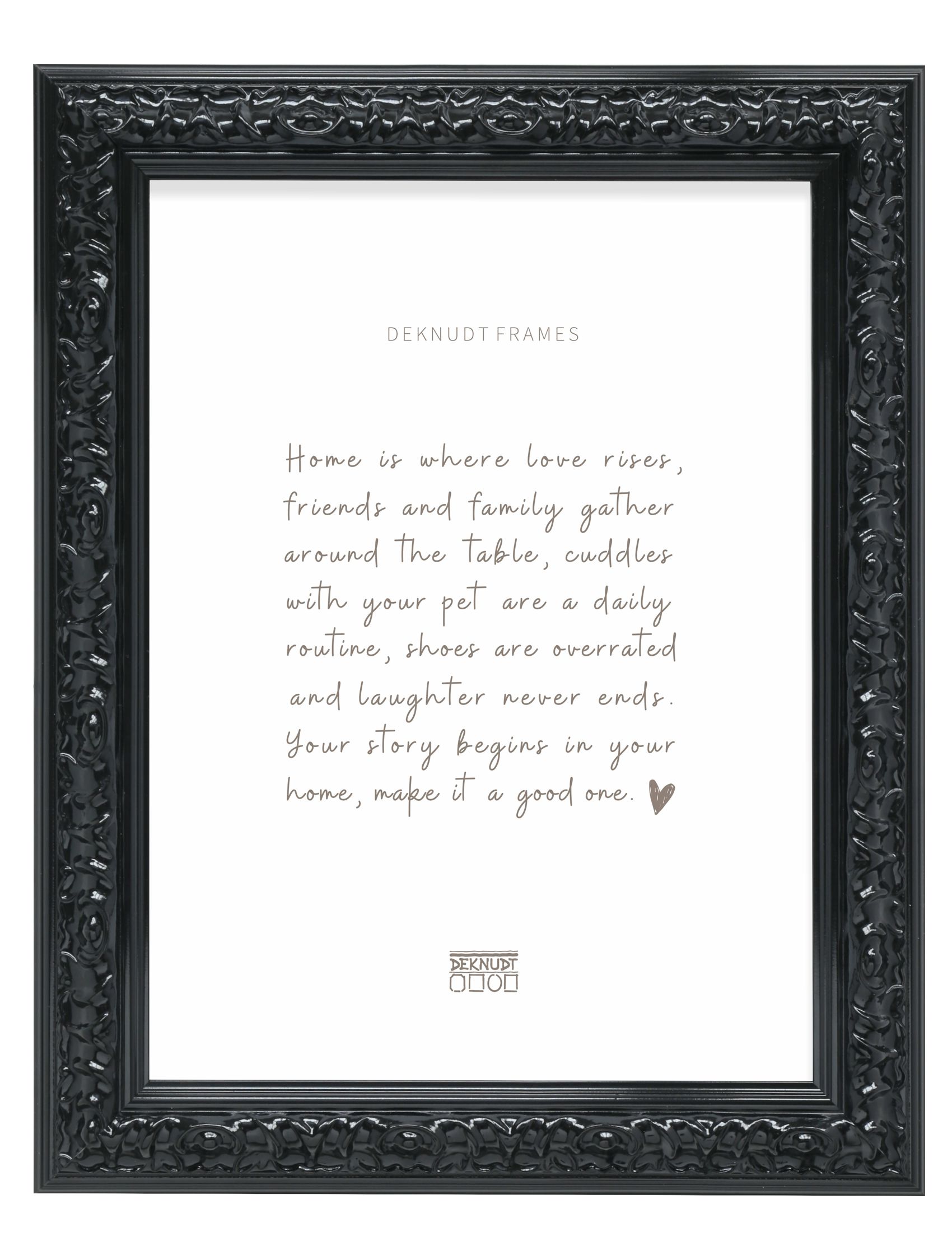 Brede fotokader in zwart gelakte retro stijl S996K2